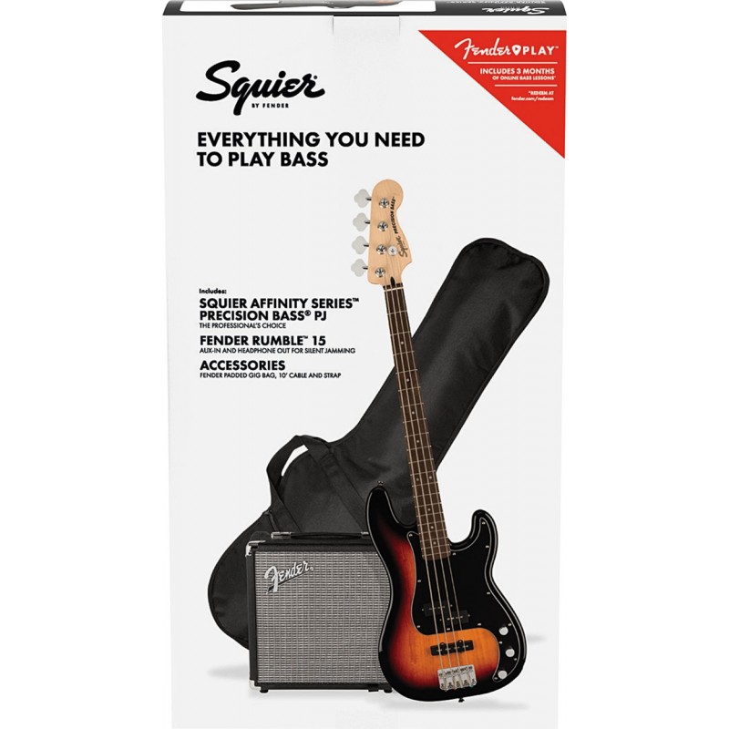 Squier Pack Precision Bass® PJ Affinity c/ Amp Rumble™ 15 - Fender