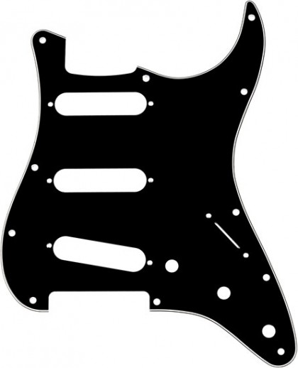 Fender Golpeador de 3 Capas y 11 Agujeros Stratocaster® - Black