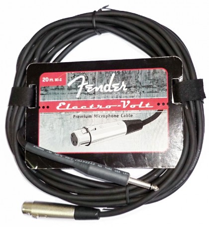 Fender Cable Electro-Volt (Cannon-Plug) para Micrófono 20 pies (6.1 m)
