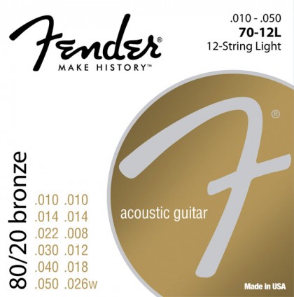Fender Set 12 Cuerdas 80/20 Bronze (.010-.050)