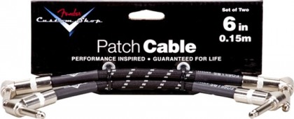 Fender Pack 2 Cables Patch 6" (15 cm) Custom Shop