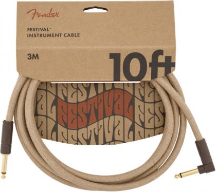 Fender Cable Instrumento Festival 10 pies (3 m) en L - Natural