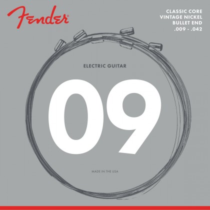 Fender Set Cuerdas Classic Core - Vintage Nickel, Bullet End (.009-.042)