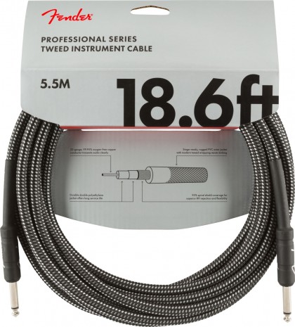 Fender Cable Professional 18.6 pies (5.5 m) Recto