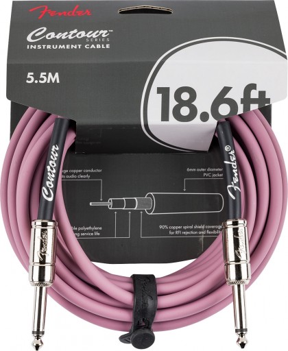 Fender Cable Contour™ 18.6 pies (5.5 m) Recto/Recto - Burgundy Mist