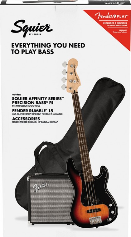 Squier Pack Precision Bass® PJ Affinity c/ Amp Rumble™ 15