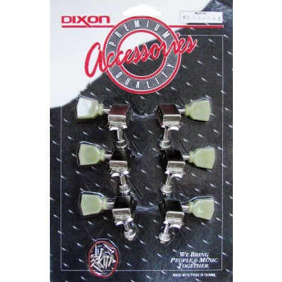 Dixon Set Clavijeros Vintage 3+3 para Guitarra Les Paul / Jet - Perlado
