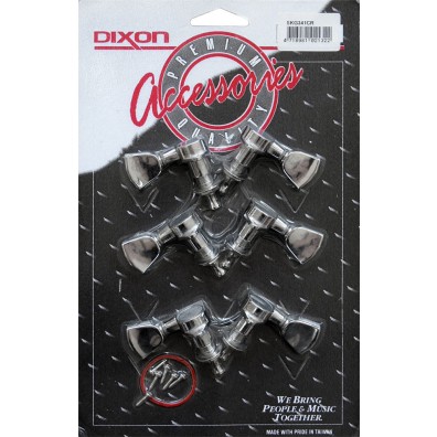 Dixon Set Clavijeros 3+3 para Guitarra Les Paul / Jet - Cromado