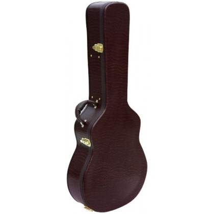 Fred Stevens Estuche Piel Cocodrilo para Guitarra Jumbo